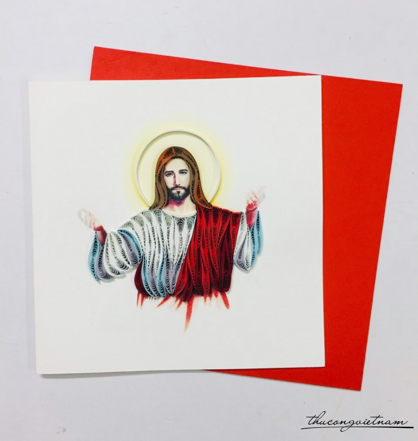 Thiệp quilling - Thiên Chúa